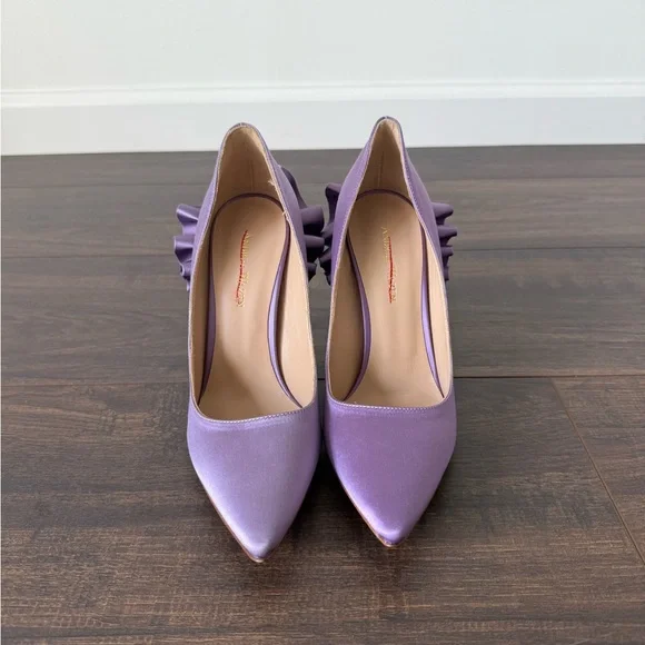 Andrea Wazen Rouches 105MM Satin Pumps